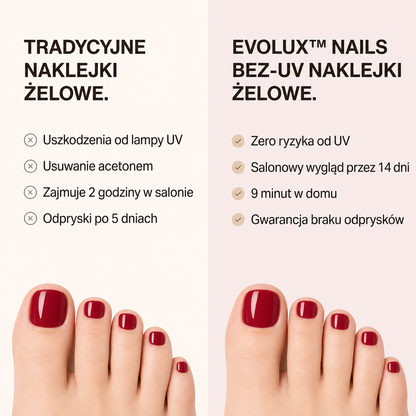 Evolux™ Żelowe Naklejki Pedicure