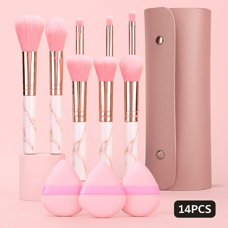 Zestaw 14 Pędzli z Pokrowcem