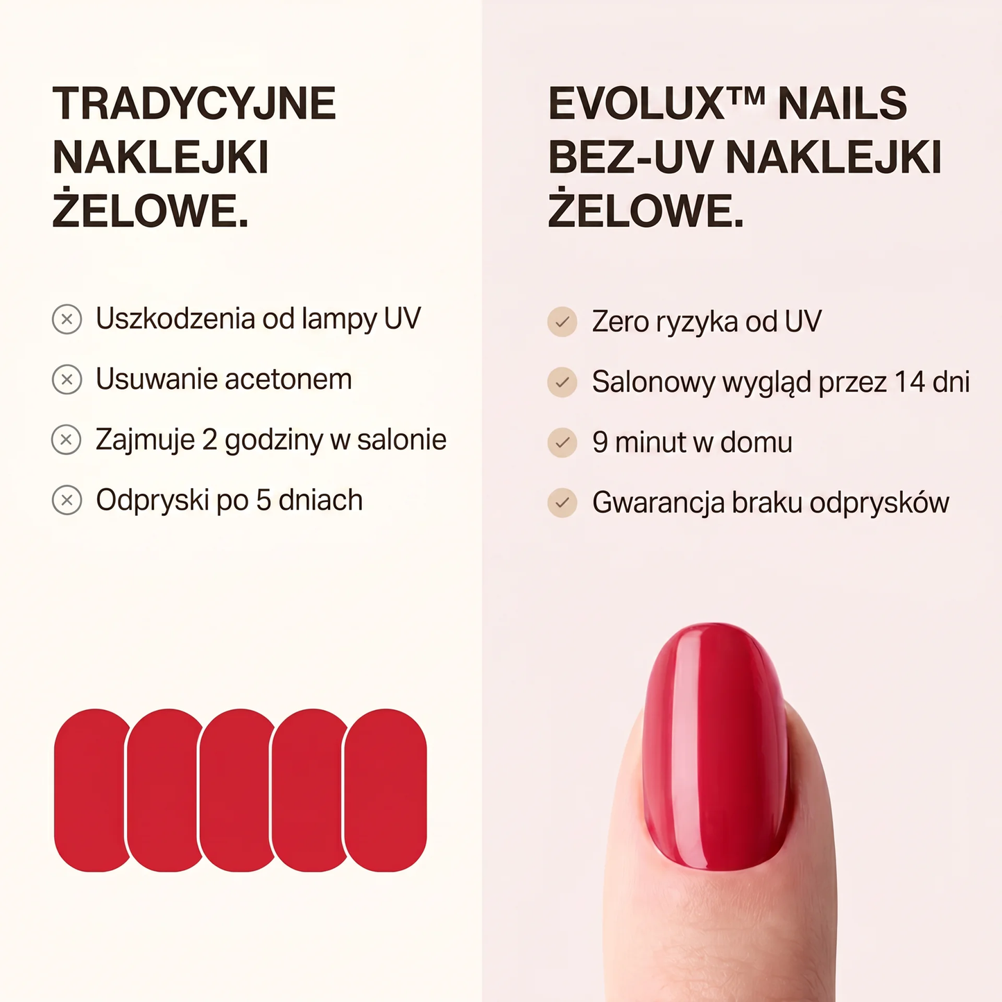 Evolux Nails™ Żelowe Paznokcie