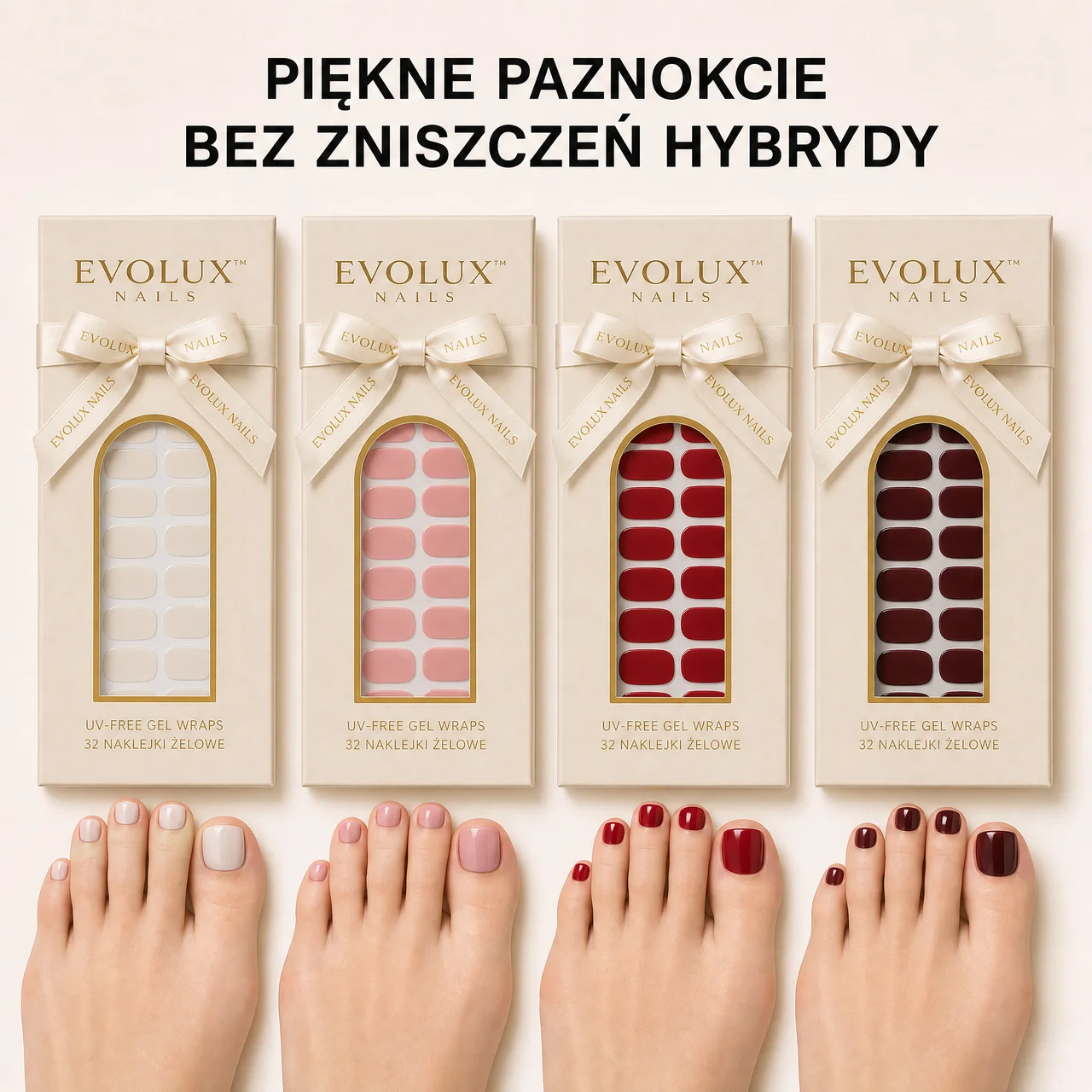 Evolux™ Żelowe Naklejki Pedicure